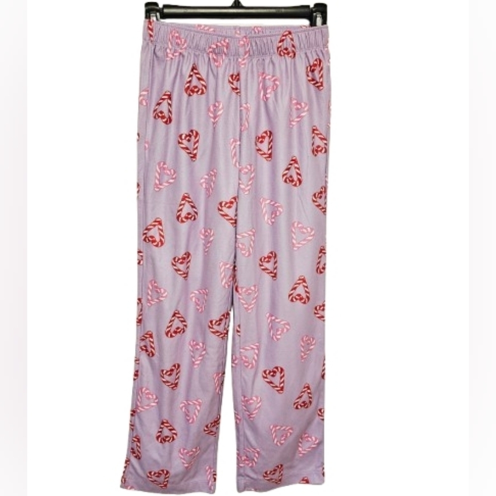 J.Crew Crewcuts Candy Cane Hearts Pajama Pants Size Large 10-11 NWT